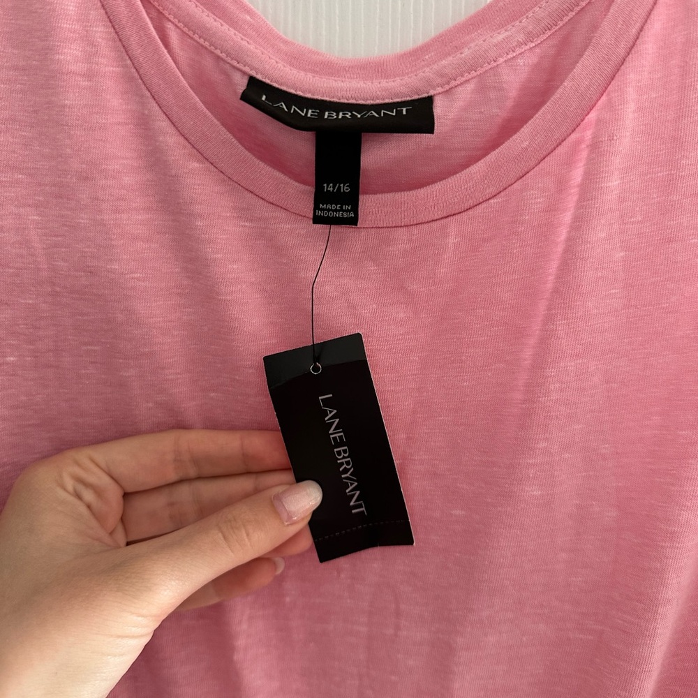 Lane Bryant NWT Pink Ruffled Tiered Dress - Picture 3 of 3